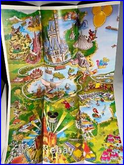 Walt Disney World Resort Fold out Park Map New & Walt Disney World Tin tray Used