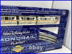 Walt Disney World Resort Orange Stripe Monorail Playset With 6 Mini Characters