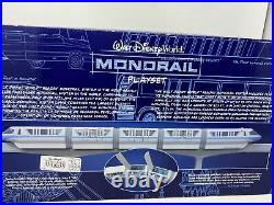 Walt Disney World Resort Orange Stripe Monorail Playset With 6 Mini Characters