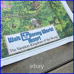Walt Disney World Resort Poster Map Circa 90s Magic Kingdom EPCOT MGM Studios