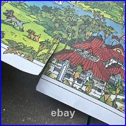 Walt Disney World Resort Poster Map Circa 90s Magic Kingdom EPCOT MGM Studios
