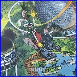 Walt Disney World Resort Poster Map Circa 90s Magic Kingdom EPCOT MGM Studios