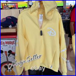 Walt Disney World Resort YELLOW Zip-Up Hoodie Sweatshirt Size XS New 2026