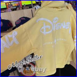 Walt Disney World Resort YELLOW Zip-Up Hoodie Sweatshirt Size XS New 2026