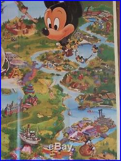 Walt Disney World Resort poster/map featuring park attractions