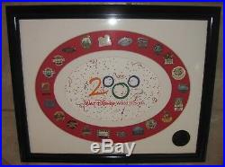 Walt Disney World Resorts 22 (twenty two)pin set LTD ED 100 Framed (2000) withCert