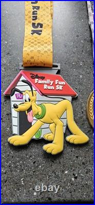 Walt Disney World Run 2014 Inaugural Dopey Challenge Marathon Medals CompleteSet