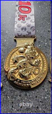Walt Disney World Run 2014 Inaugural Dopey Challenge Marathon Medals CompleteSet
