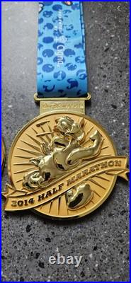 Walt Disney World Run 2014 Inaugural Dopey Challenge Marathon Medals CompleteSet