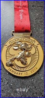 Walt Disney World Run 2014 Inaugural Dopey Challenge Marathon Medals CompleteSet