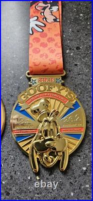 Walt Disney World Run 2014 Inaugural Dopey Challenge Marathon Medals CompleteSet