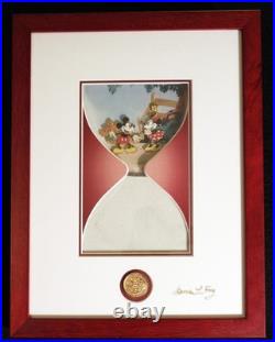 Walt Disney World SANDS OF TIME Framed PINS LTD ED of 50 Hour Glass Mickey Mouse