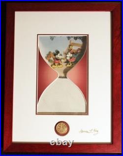 Walt Disney World SANDS OF TIME Framed PINS LTD ED of 50 Hour Glass Mickey Mouse