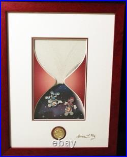 Walt Disney World SANDS OF TIME Framed PINS LTD ED of 50 Hour Glass Mickey Mouse