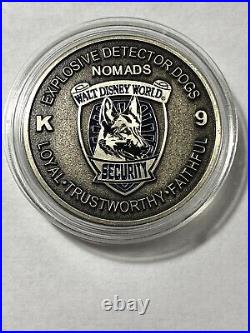 Walt Disney World Security Explosive Detective Dogs K9 K-9 Nomads Challenge Coin
