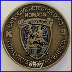 Walt Disney World Security Explosive Detective Dogs K9 K-9 Nomads Coin