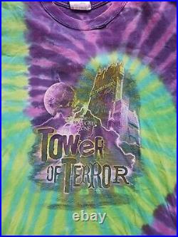 Walt Disney World Shirt Mens Medium Tower Of Terror Tie Dye Short Sleeve Tee