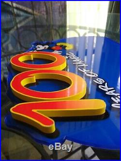 Walt Disney World Sign Prop Display 100 Years of Magic Wall Plaque Mickey Mouse