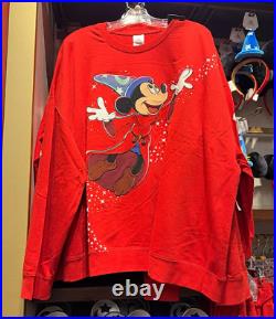Walt Disney World Sorcerer Mickey 2025 Long Sleeve Red Jersey New Size L