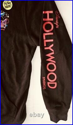Walt Disney World Sorcerer Mickey Fantasmic Glow In The Dark Zip Hoodie Medium