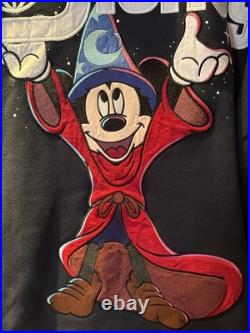 Walt Disney World Sorcerer Mickey Navy Zip Hoodie Jacket XL NWOT