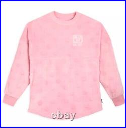 Walt Disney World Spirit Jersey Fuzzy Pink LARGE Velour Fabric Piglet Pink