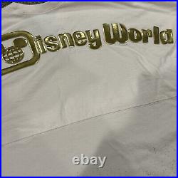 Walt Disney World Spirit Jersey Pale Pink and Gold Splash Golden Logo Large