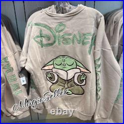 Walt Disney World Star Wars Baby Yoda Grogu Zip-Up Hoodie Size XL New 2026