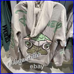Walt Disney World Star Wars Baby Yoda Grogu Zip-Up Hoodie Size XL New 2026