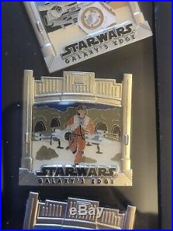 Walt Disney World Star Wars Galaxys Edge Opening Day 4 Pin Box Set LE 500 BNIB