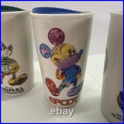 Walt Disney World Starbucks Mickey Mouse Ceramic Tumblers Set All 4 Parks