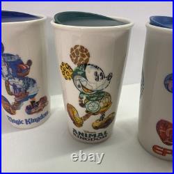 Walt Disney World Starbucks Mickey Mouse Ceramic Tumblers Set All 4 Parks