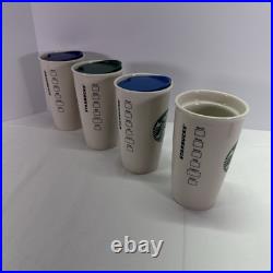 Walt Disney World Starbucks Mickey Mouse Ceramic Tumblers Set All 4 Parks