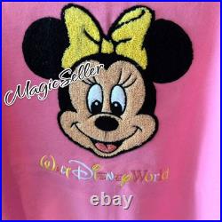 Walt Disney World Sweatshirt Womens Pink Minnie Mouse Size XL New
