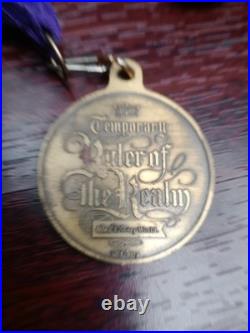 Walt Disney World Sword In The Stone Temporary Ruler Of The Realm Medal RARE Walt Disney World Sword In The Stone Temporary Ruler Of The Realm Medal RARE