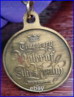 Walt Disney World Sword In The Stone Temporary Ruler Of The Realm Medal RARE Walt Disney World Sword In The Stone Temporary Ruler Of The Realm Medal RARE