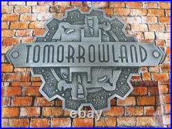 Walt Disney World TOMORROWLAND Magic Kingdom Trashcan Plaque Prop Sign Display Walt Disney World TOMORROWLAND Magic Kingdom Trashcan Plaque Prop Sign Display