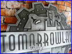 Walt Disney World TOMORROWLAND Magic Kingdom Trashcan Plaque Prop Sign Display Walt Disney World TOMORROWLAND Magic Kingdom Trashcan Plaque Prop Sign Display