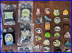 Walt Disney World TRADING PINS Lot of 61 Assorted Mix of New & Used, Lanyards