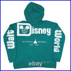 Walt Disney World Teal Zip Hoodie Adult LARGE Walt Disney World Teal Zip Hoodie Adult LARGE