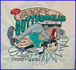 Walt Disney World The Goofy Gutterballs Bowling Shirt Embroidered Button Front S