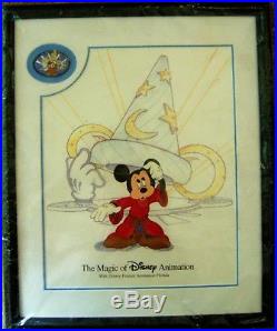 Walt Disney World The Magic of Disney Animation Framed Sorcerer Pin & Cel