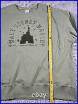 Walt Disney World The Most Magical Place On Earth Sweatshirt Women XL Green