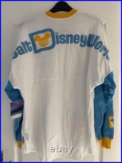 Walt Disney World Vault Collection Spirit Jersey White/Blue/Yellow Long Sleeve S