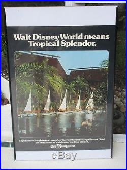 Walt Disney World Vintage 1976 Polynesian Resort Aloha Orig Rolled Mickey Mouse