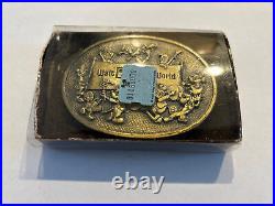 Walt Disney World Vintage (1980s) Brass Belt Buckle (In Original Box)