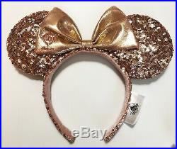 Walt Disney World WDW Club 33 EXCLUSIVE Rose Gold Minnie Mouse Ears RARE Mickey