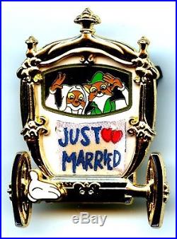 Walt Disney World White Glove Robin Hood and Maid Marian Just Married Pin