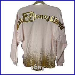 Walt Disney World Womens Spirit Jersey Pink Size XS Confetti Crew Neck Cotton