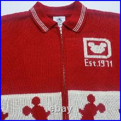 Walt Disney World XXL Mickey Mouse Holiday Spirit Jersey Knit Cardigan Sweater